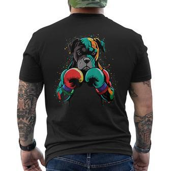 Kickboxing Or Boxing Boxer Dog Men's T-shirt Back Print