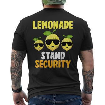 Funny Lemonade Stand Security Lemon Juice Sunglasses Mens Back Print T-shirt | Mazezy