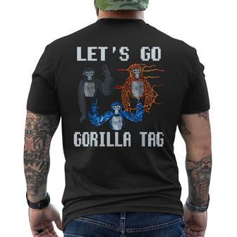 Funny Lets Go Gorilla Tag Monke Vr Game For Kids Adults Mens Back Print T-shirt | Mazezy