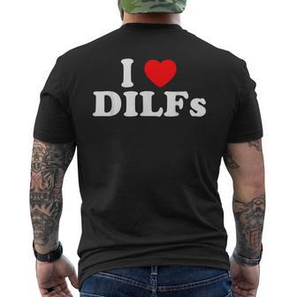I Love Dilfs I Heart Dilfs Red Heart Cool Men's T-shirt Back Print | Mazezy UK