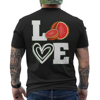 Funny Love Watermelon Basketball Tropical Melon Summer Vibes Mens Back Print T-shirt | Mazezy AU