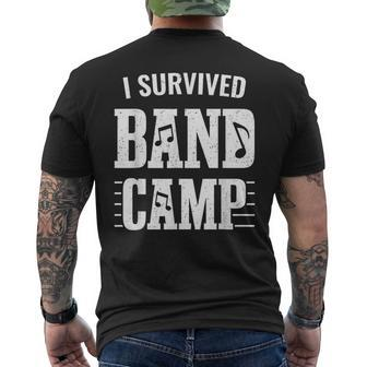 Funny Marching Band Gifts - I Survived Band Camp Mens Back Print T-shirt - Seseable