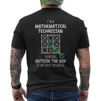 Mathematical Technician Men's T-shirt Back Print | Mazezy