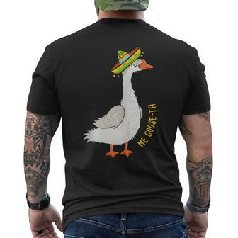Funny Mexican Spanish Joke | Goose Pun | Me Goose-Ta Mens Back Print T-shirt | Mazezy