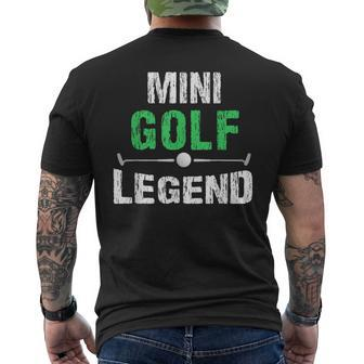 Miniature Golfing Mini Golf Legend Golfer Men's T-shirt Back Print | Mazezy