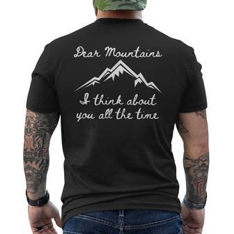 Funny Mountain Climbing Quote Gift For Climbers Mountain Climbing Funny Gifts Mens Back Print T-shirt | Mazezy