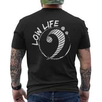 Music Low Life Clef Clef Guitar Men's T-shirt Back Print | Mazezy