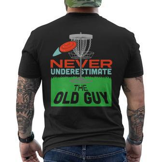 Funny Never Underestimate An Old Man With A Disc Golf Mens Back Print T-shirt - Seseable