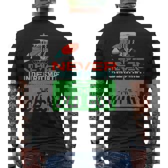 Funny Never Underestimate An Old Man With A Disc Golf Old Man Funny Gifts Mens Back Print T-shirt | Mazezy