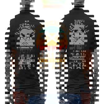 Funny Never Underestimate An Old Man With An Axe Throwing Old Man Funny Gifts Mens Back Print T-shirt | Mazezy