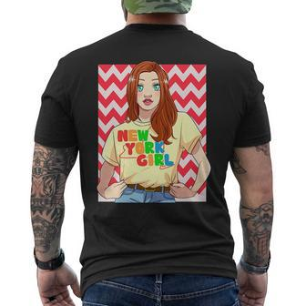 Funny New York Girl I Love Big Apple East Coast Pride Mens Back Print T-shirt | Mazezy
