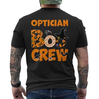Optician Boo Crew Eye Halloween Spooky Witch Optometry Men's T-shirt Back Print - Monsterry