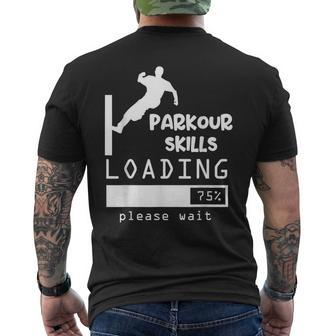 Parkour Skills Loading Parkour Men's T-shirt Back Print | Mazezy