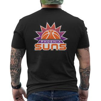 Funny Phoenix Basketball Suns Basketball Ball Shine Basketball Funny Gifts Mens Back Print T-shirt | Mazezy