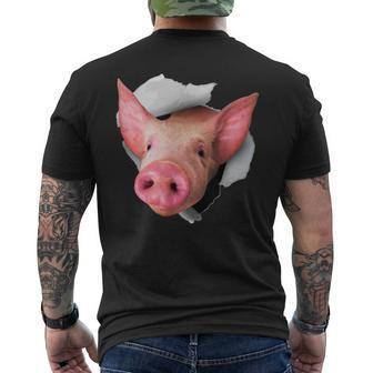 Pig Pig Lover Farm Animal Farming Livestock Pig Men's T-shirt Back Print - Monsterry
