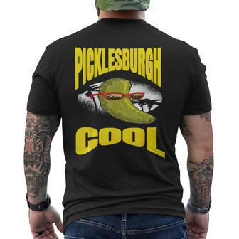 Pittsburgh Humor Picklesburgh Cool Relaxing Pickle Men's T-shirt Back Print | Mazezy