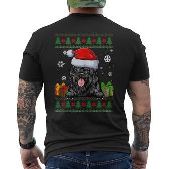 Portuguese Water Dog Santa Hat Ugly Christmas Sweater Men's T-shirt Back Print - Monsterry AU