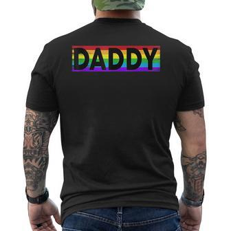 Funny Pride Daddy Proud Gay Lesbian Lgbt Gift Fathers Day Mens Back Print T-shirt - Seseable