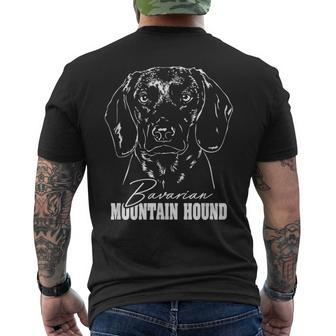Proud Bavarian Mountain Hound Dog Portrait Men's T-shirt Back Print | Mazezy
