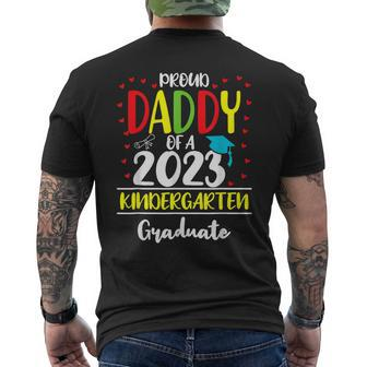 Funny Proud Daddy Of A Class Of 2023 Kindergarten Graduate Mens Back Print T-shirt - Thegiftio UK