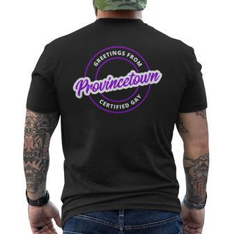 Funny Provincetown Massachusetts Gay Lgbt Pride Mens Back Print T-shirt | Mazezy
