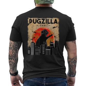 Pug Owner Pugzilla Dog Lover Pug Men's T-shirt Back Print - Monsterry