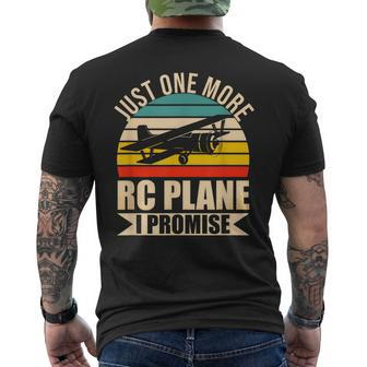 Funny Rc Plane Lover Just One More Rc Plane I Promise Mens Back Print T-shirt - Thegiftio UK