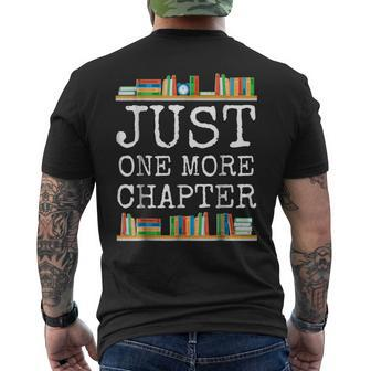 Funny Read More Books - Just One More Chapter Design Mens Back Print T-shirt - Thegiftio UK