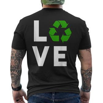 Recycling Symbol Environmental Planet I Love Recycle Men's T-shirt Back Print | Mazezy