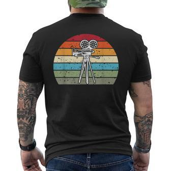 Funny Retro Vintage Sunset Filmmaker Mens Back Print T-shirt | Mazezy