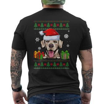 Rhodesian Ridgeback Santa Hat Ugly Christmas Sweater Men's T-shirt Back Print - Monsterry DE