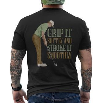 And Rude Golf Drink And Drive- Adult Humor Men's T-shirt Back Print | Mazezy