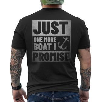 Funny Sailing Boating Sailor Just One More Boat I Promise Mens Back Print T-shirt - Thegiftio UK