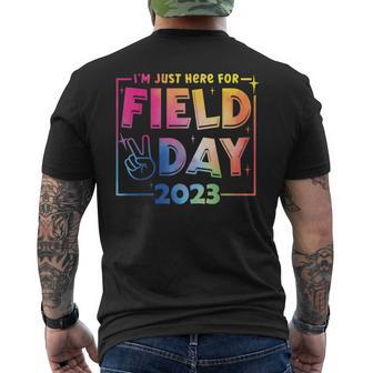 Funny School Field Day 2023 Im Just Here For Field Day Mens Back Print T-shirt - Thegiftio UK