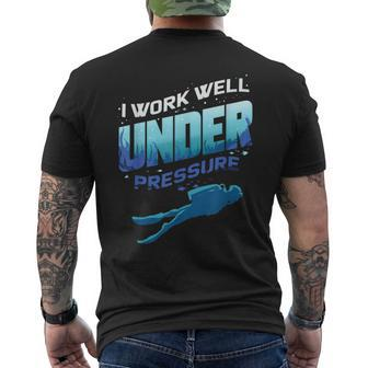 Scuba Diver For Underwater Quote Freediving Men's T-shirt Back Print | Mazezy