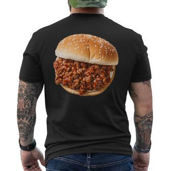 Sloppy Joe Sandwich Lunchlady Food Halloween Costume Men's T-shirt Back Print - Monsterry