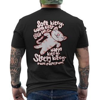 Soft Kitty Warm Kitty Nerd Geek Graphic Men's T-shirt Back Print