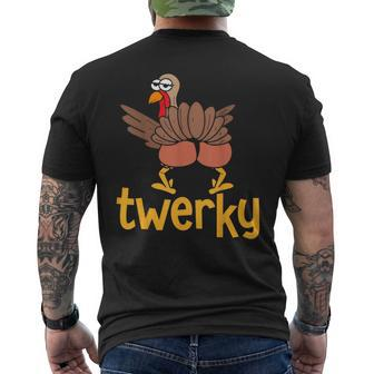 Thanksgiving Turkey Twerky Family Matching Youth Men's T-shirt Back Print - Seseable