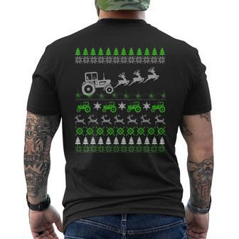 Tractor Farmer Ugly Christmas Sweaters Men's T-shirt Back Print | Mazezy UK