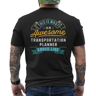 Transportation Planner Awesome Job Occupation Men's T-shirt Back Print | Mazezy