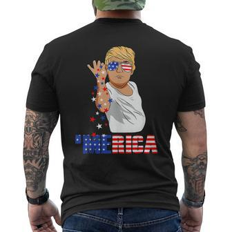 Funny Trump Salt Merica Freedom 4Th Of July Gifts Mens Back Print T-shirt | Mazezy