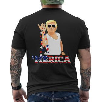 Funny Trump Salt Merica Freedom 4Th Of July Salt Funny Gifts Mens Back Print T-shirt | Mazezy