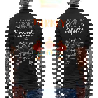 Turkey Squad Thanksgiving Slp Ot Pt Therapy Teache Men's T-shirt Back Print - Seseable