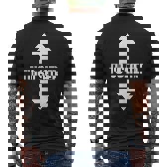 Funny Two Seater Arrow Dad Joke Meme Gift Funny Gifts For Dad Mens Back Print T-shirt | Mazezy