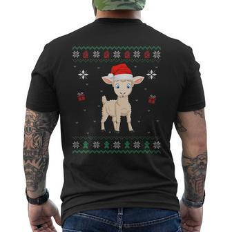 Ugly Xmas Sweater Style Matching Sheep Christmas Men's T-shirt Back Print | Mazezy