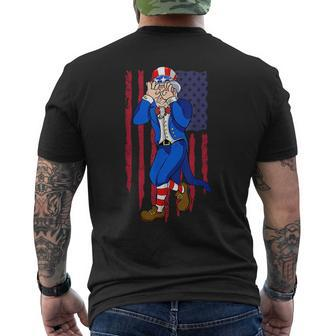 Funny Uncle Sam Dance 4Th Of July Independence Day Mens Back Print T-shirt | Mazezy DE