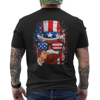 Funny Uncle Sam Football Ball Usa Indepedence Day Men Boys Mens Back Print T-shirt | Mazezy UK