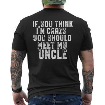Funny Uncle Saying Gift For Uncle From Niece Nephew Mens Back Print T-shirt | Mazezy DE