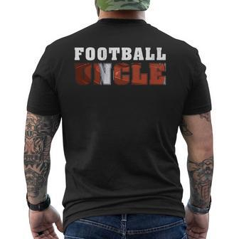 Funny Vintage Style Football Uncle Fathers Day Mens Back Print T-shirt | Mazezy