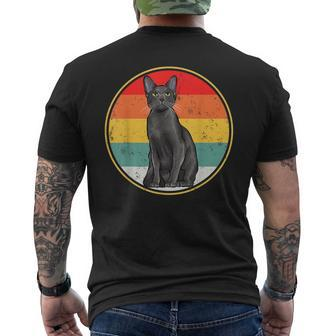 Vintage Sunset Korat Cat Men's T-shirt Back Print | Mazezy